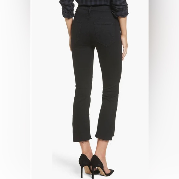 MOTHER Insider Crop Step Fray in Black - Picture 2 of 5